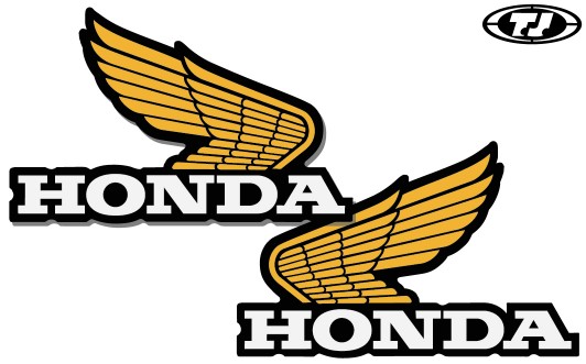 1980's HONDA WING DECAL SET.