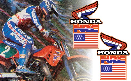 1986 TEAM HONDA MXdN SHROUD DECALS