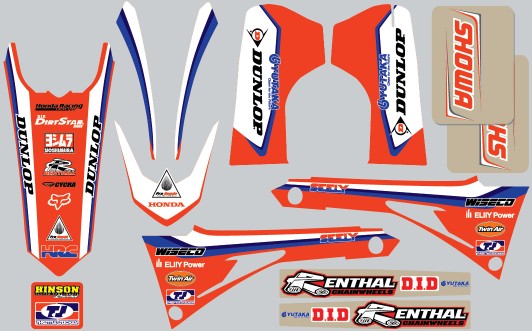 '19 HONDA HRC FULL GRAPHICS+SEAT COVER