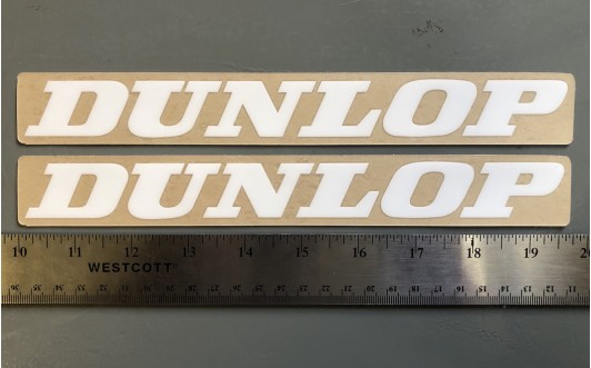 DUNLOP HORIZONTAL WHITE DECAL SET