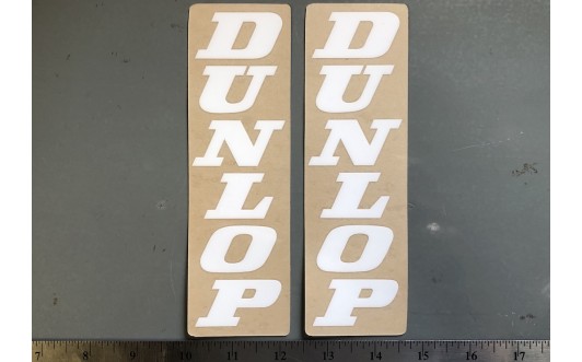 DUNLOP WHITE FORK GUARD DECALS